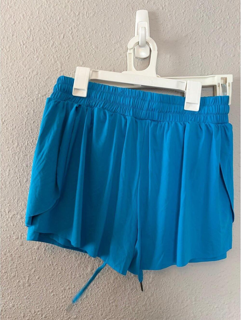 NWT Automet blue flowy shorts with spandex built in size M - Picture 4 of 4